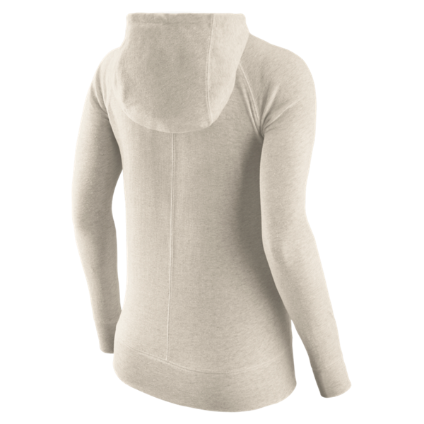 nike sportswear women's essentials full zip fleece hoodie oatmeal