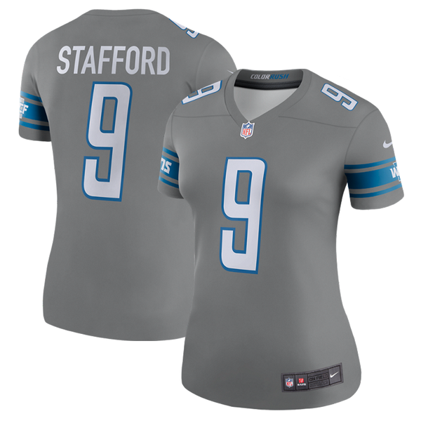 Nike Detroit Lions Women's Steel Matthew Stafford Color Rush Legend Jersey