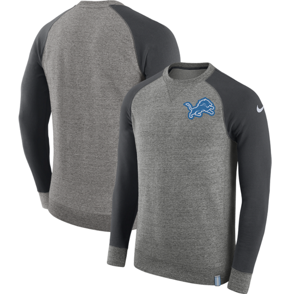 Nike Detroit Lions Carbon Heather AW77 Pullover Sweatshirt