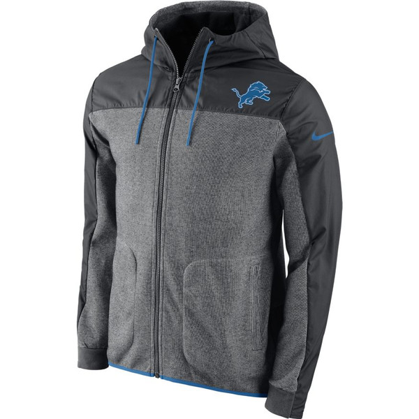 Nike Detroit Lions Charcoal Heather AV15 Winterized Full Zip Jacket