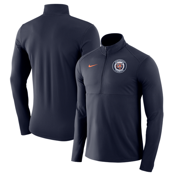 Nike Detroit Tigers Navy Cooperstown Dry Element Half-Zip Jacket