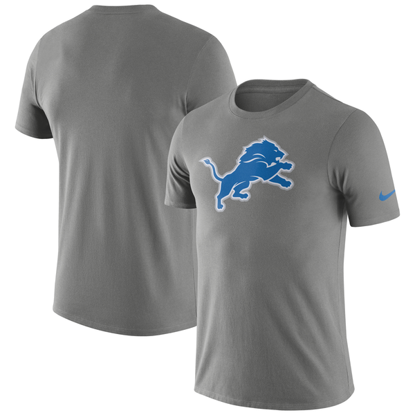 Nike Detroit Lions Steel Gray Dri-FIT Essential Logo Performance T-Shirt