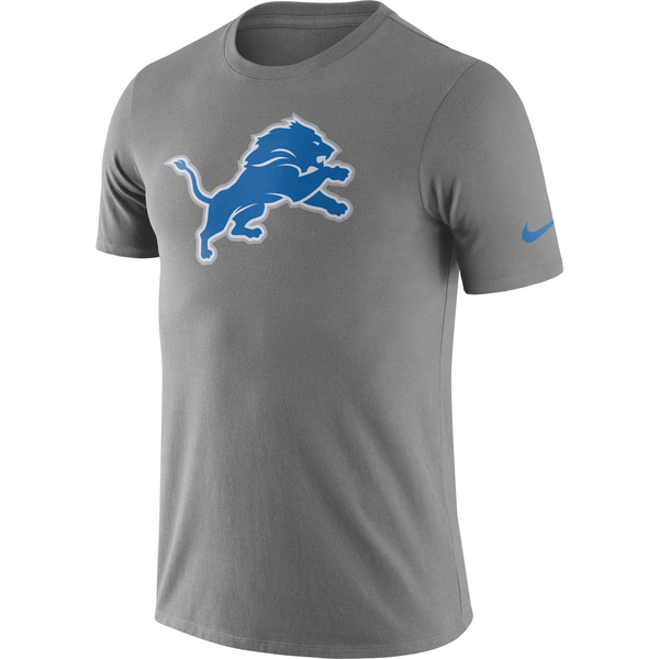 Nike Detroit Lions Steel Gray Dri-FIT Essential Logo Performance T-Shirt