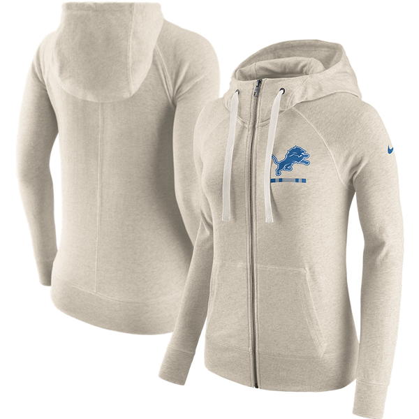 nike sportswear women's essentials full zip fleece hoodie oatmeal