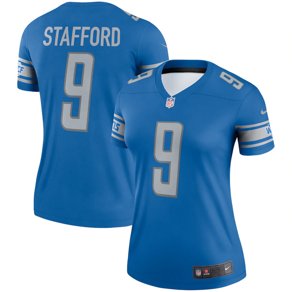 Nike Detroit Lions Women's Blue Matthew Stafford Legend Jersey