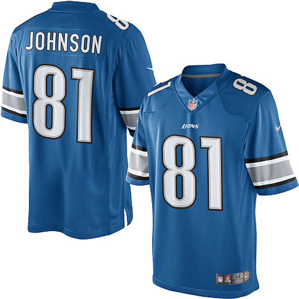 Calvin Johnson Detroit Lions Nike Youth Game Jersey - Blue