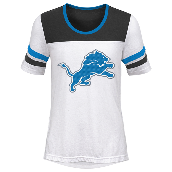 Outerstuff Detroit Lions Girls Youth White Tailback T-Shirt