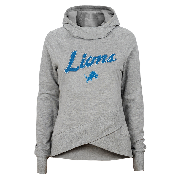 Outerstuff Detroit Lions Girls Youth Heather Gray Legend Pullover Hoodie