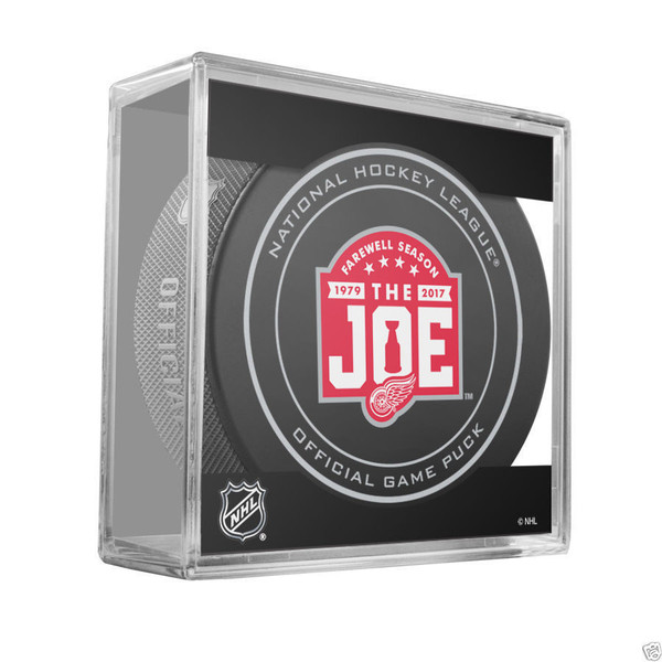 Sher-Wood Detroit Red Wings Joe Louis Arena Farewell Season Official Game Puck