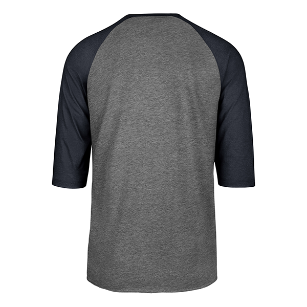 47 Brand Detroit Tigers Slate Gray Imprint Club 3/4 Sleeve Raglan T-Shirt