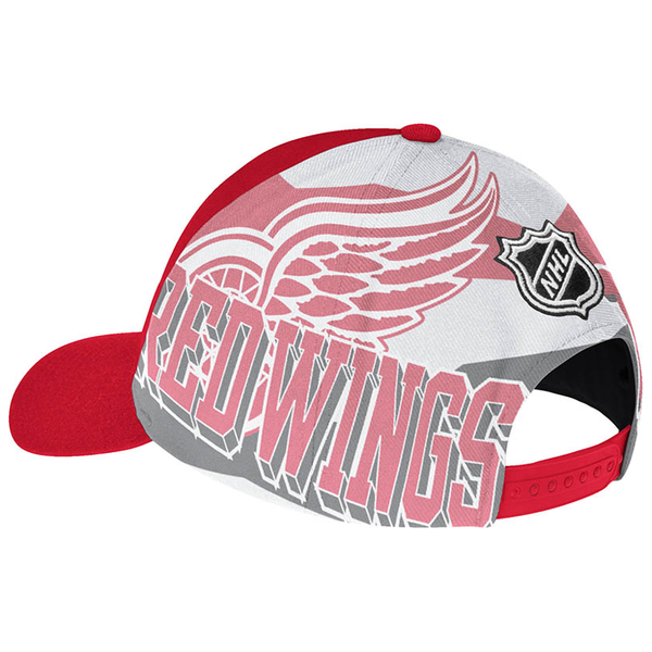 Reebok Detroit Red Wings Red Center Ice Playoff Adjustable Hat