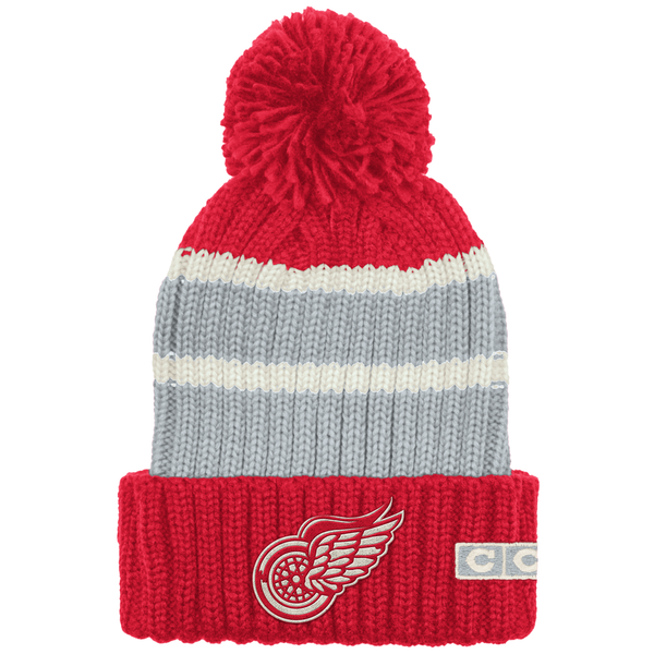 Reebok Detroit Red Wings Youth Red Vintage Cuffed Knit Hat