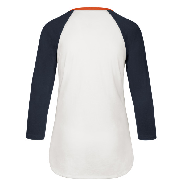 47 Brand Detroit Tigers Women's Sandstone Swinging Kitty Splitter Raglan Long Sleeve T-shirt