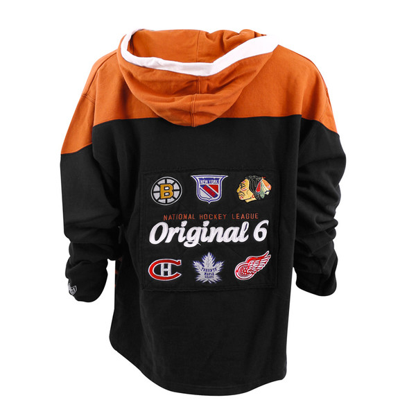 Old Time Hockey NHL Original 6 Black Adult Hoodie Sweatshirt