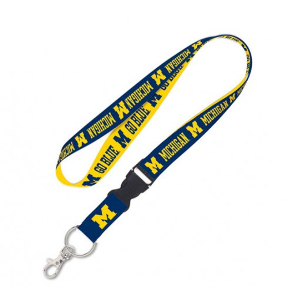 Michigan Wolverines WinCraft Lanyard with Detachable Buckle - Navy/Yellow