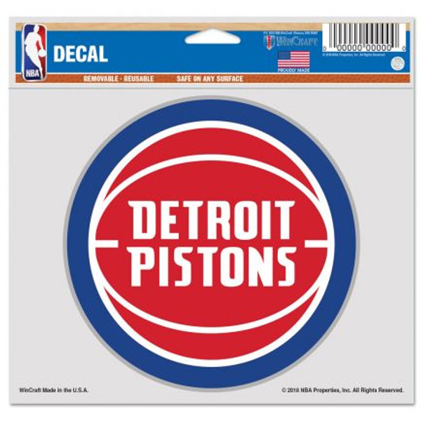 Detroit Pistons WinCraft 5'' x 6'' Multi-Use Decal