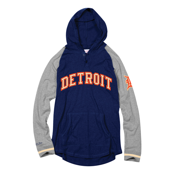 Nike Detroit Tigers Pitch Blue Authentic Collection Therma Logo Stack  Performance Pullover Hoodie