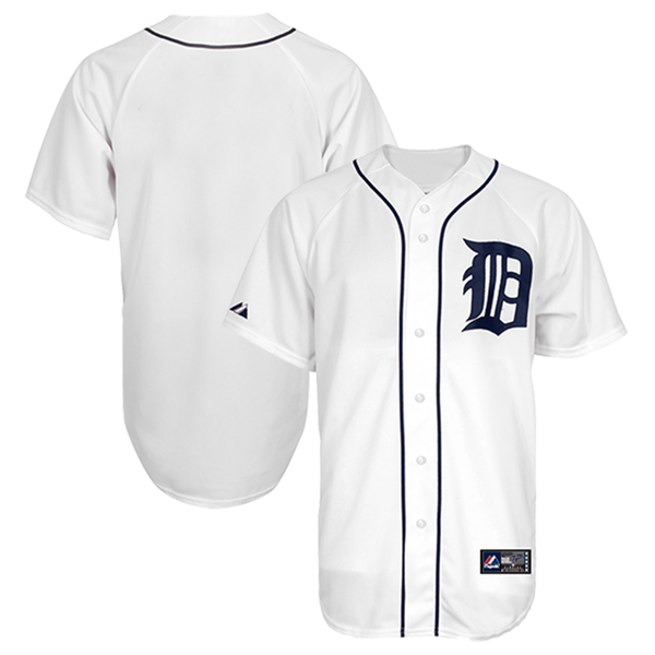 Detroit Tigers Nike Home Custom Replica Jersey - White