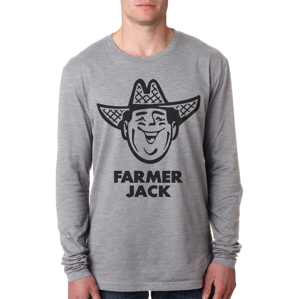 Farmer Jack MI Culture Long Sleeve T-Shirt - Gray