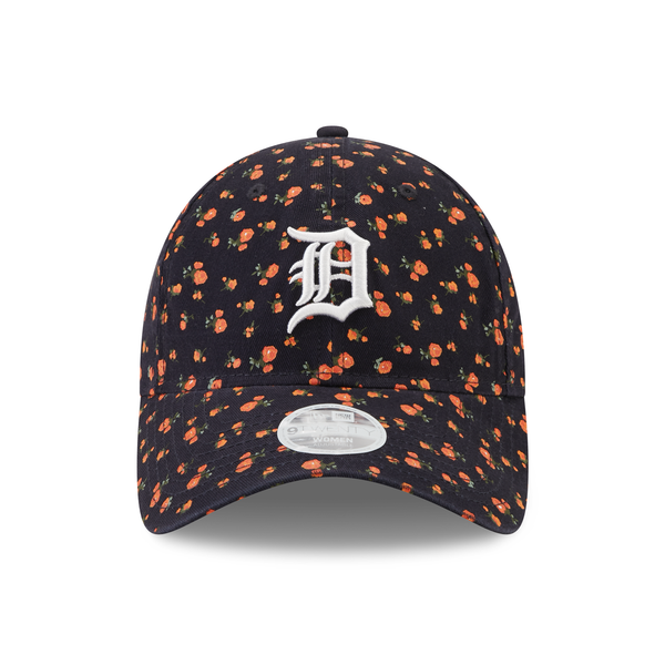 Detroit Tigers New Era Kid's Jr. Floral 9Twenty Adjustable Hat - Navy