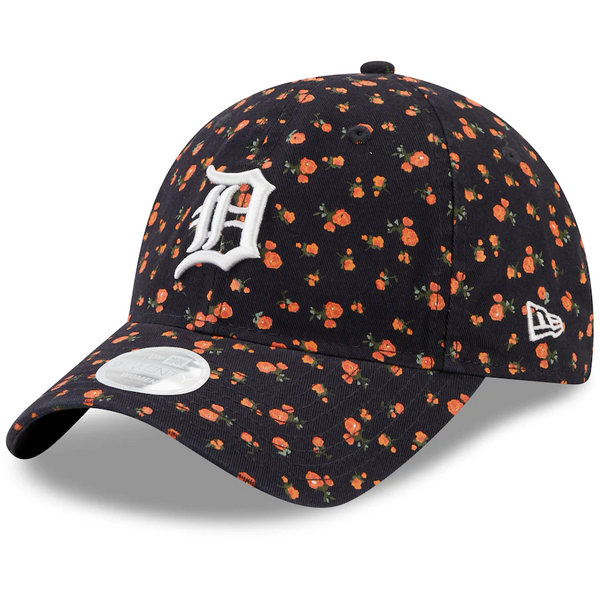 New Era Girls' Detroit Tigers 9TWENTY Flower Adjustable Hat - Black - Youth Each