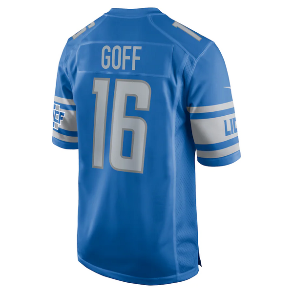 Men's Nike Jared Goff Blue Detroit Lions Game Jersey Size: Large