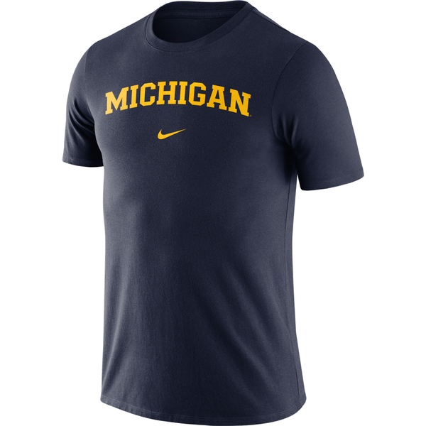 Michigan Wolverines Nike Essential Wordmark T-Shirt -  Navy