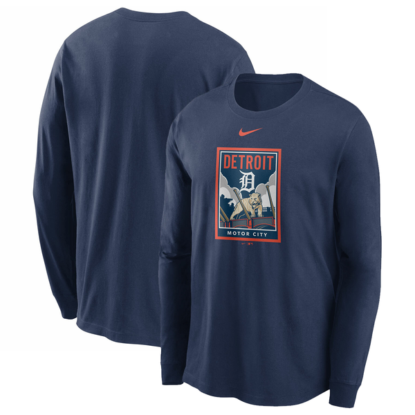 Nike Detroit Tigers Navy Local Iconography Long Sleeve T-Shirt