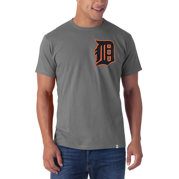 47 Brand Detroit Tigers Wolf Gray Knockout Short Sleeve T-Shirt