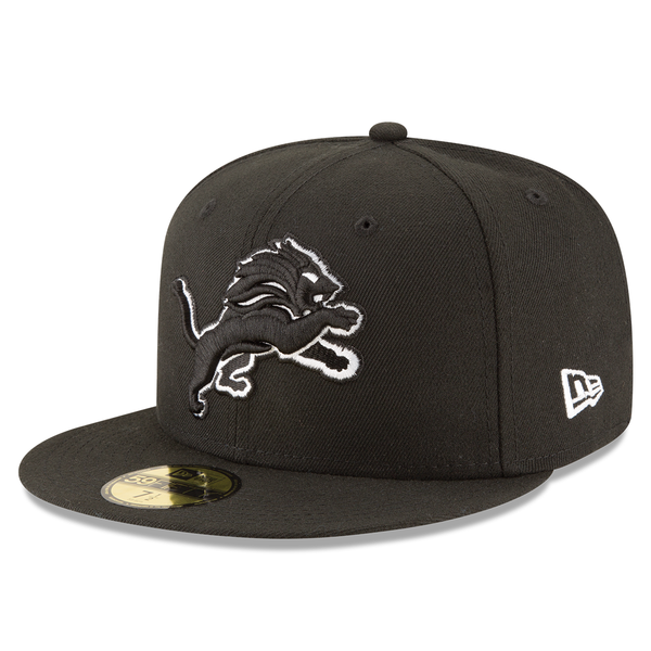 Detroit Lions New Era 59Fifty League Basic Fitted Hat - Black