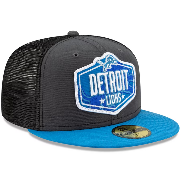 Detroit Lions New Era 2021 NFL Draft 59Fifty Fitted Hat - Graphite