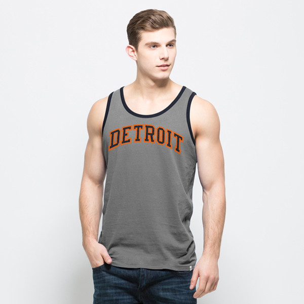 47 Brand Detroit Tigers Wolf Gray Till-Dawn Tank Top