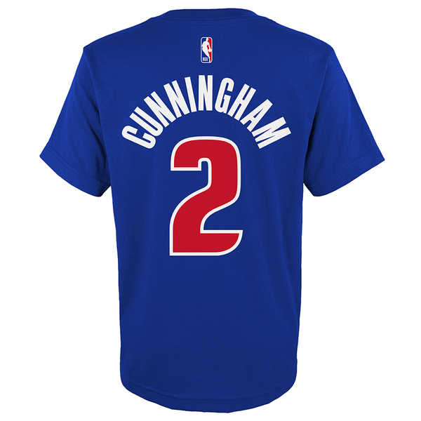 Outerstuff Detroit Pistons Child Royal Cade Cunningham Name & Number T-Shirt