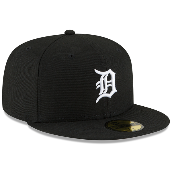 Detroit Tigers New Era Black Basic 59Fifty Fitted Hat - Black