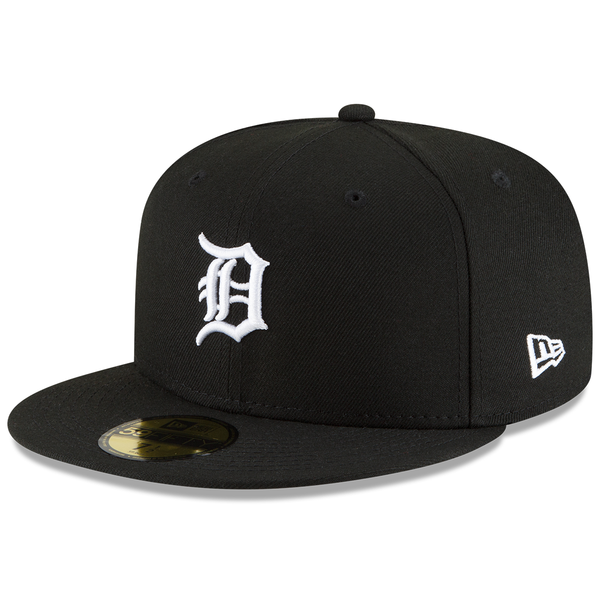 Detroit Tigers New Era Black Basic 59Fifty Fitted Hat - Black