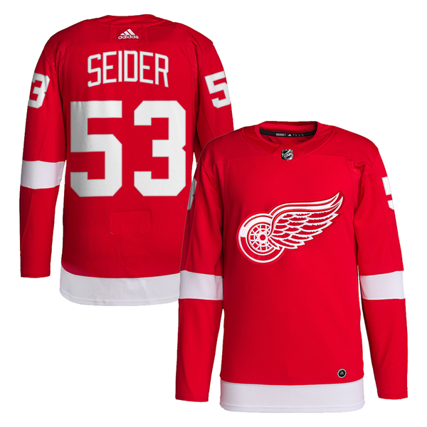 red wings seider jersey