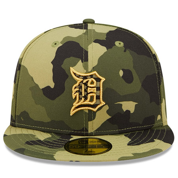 New Era Detroit Tigers Army Camo 59Fifty 2022 Armed Forces Day Fitted Hat