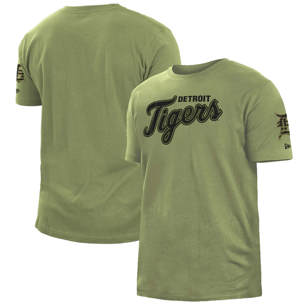 New Era Detroit Tigers Green 2022 Armed Forces Day T-shirt