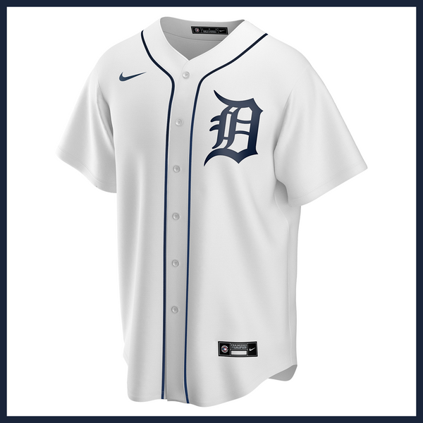 Women's Nike White Detroit Tigers Home Replica Team Jersey Size: Large