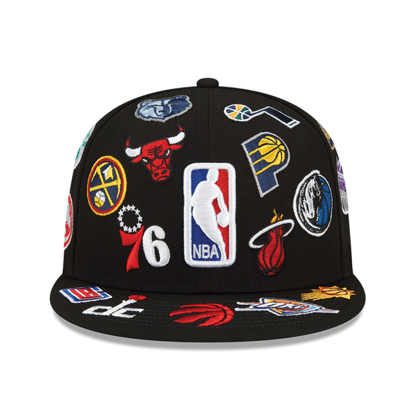 NBA New Era All Over 59Fifty Fitted Hat - Black