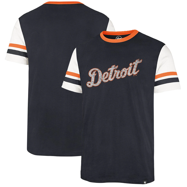 Detroit Tigers 47 Brand Duo Premier Wordmark T-Shirt - Navy