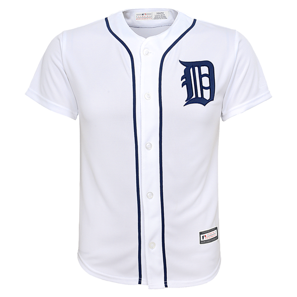 Javier Baez Detroit Tigers Youth  Majestic Cool Base Home Replica Jersey - White