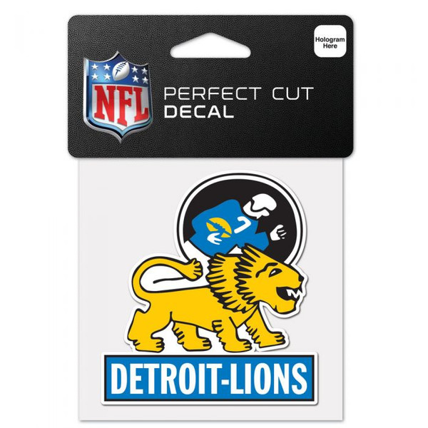 Detroit Lions WinCraft Throwback 1952 Logo 4" x 4" Perfect Cut Decal