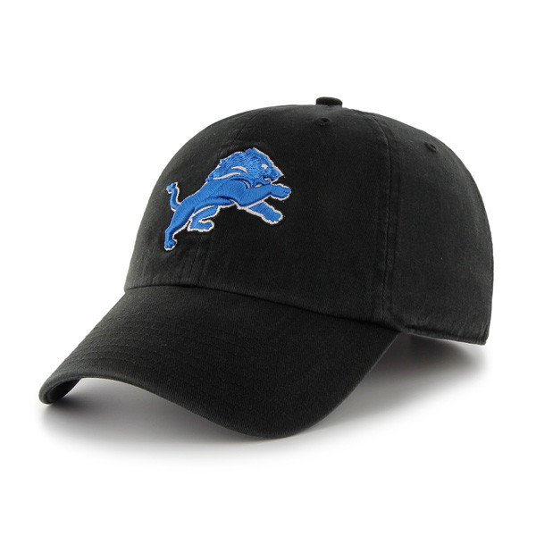 47 Brand Detroit Lions Black Franchise Fitted Hat