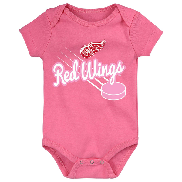 Detroit Red Wings Outerstuff Infant Team Goal Bodysuit - Dark Pink