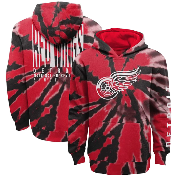 Detroit Red Wings adidas Jersey Lace-Up Pullover Hoodie - Red
