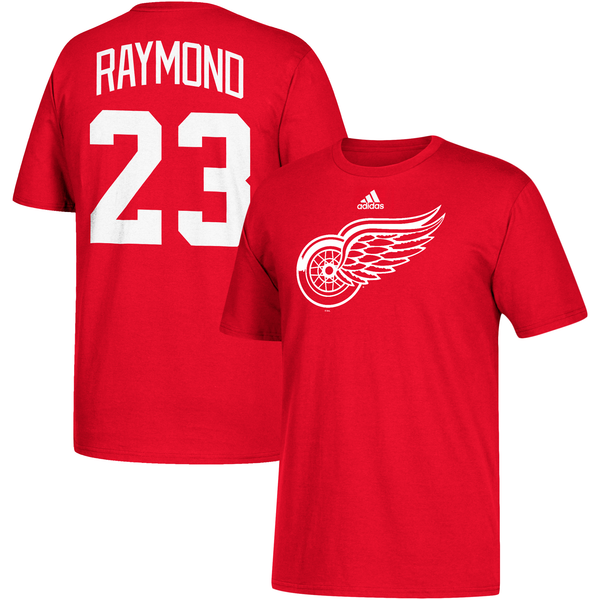 Lucas Raymond Detroit Red Wings Adidas Name & Number T-Shirt - Red