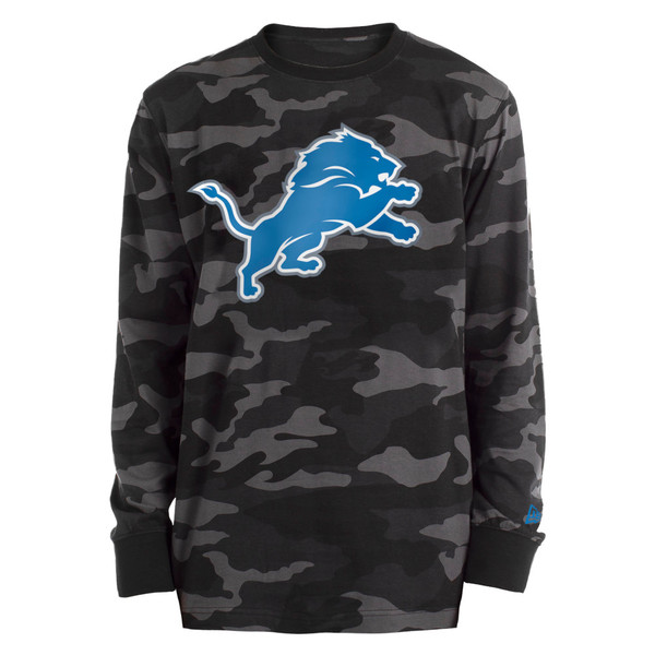 Women's New Era Black Detroit Lions Camo Long Sleeve T-Shirt