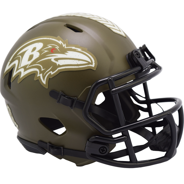 Baltimore Ravens 2022 Salute To Service Riddell Mini Speed Helmet