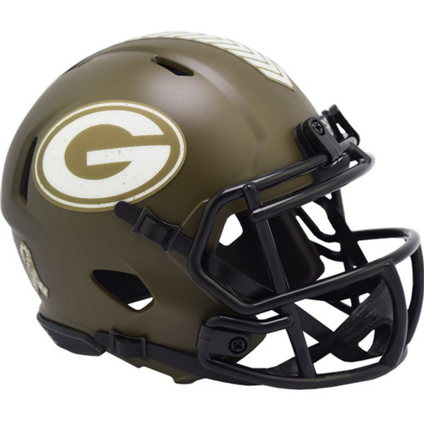 Green Bay Packers 2022 Salute To Service Riddell Mini Speed Helmet